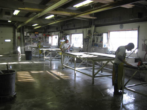 Guys working in the shop