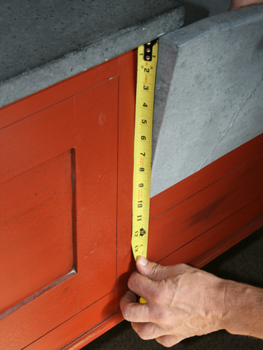 Photo of measuring a sink