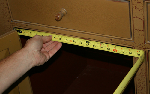 Photo of measuring a sink
