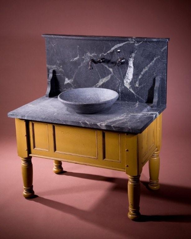 Soapstone vessel bowl sink