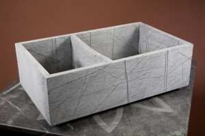 Double bowl pieced together sink
